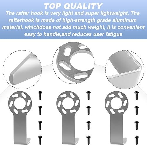 Miniatura 6 de QQZ 889661M - Gancho para herramientas Metabo HPT, también para Hitachi, distancia desde el agujero del tornillo hasta el punto central de aluminio