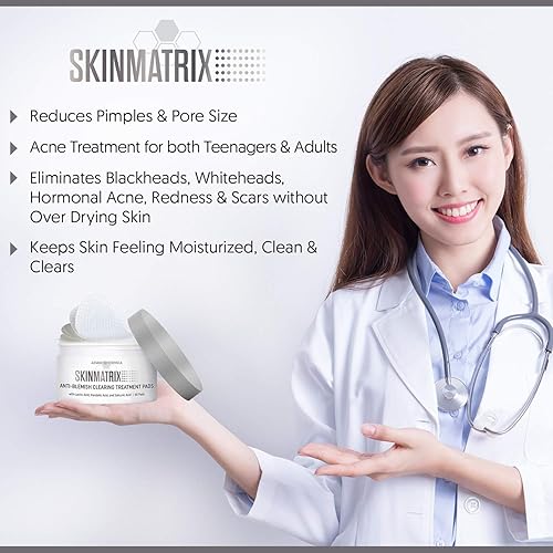 Miniatura 2 de YISHIQI- Almohadillas antimanchas para el control del acné contiene ácido salicílico, láctico y mandélico. Limpia los poros obstruidos, los puntos