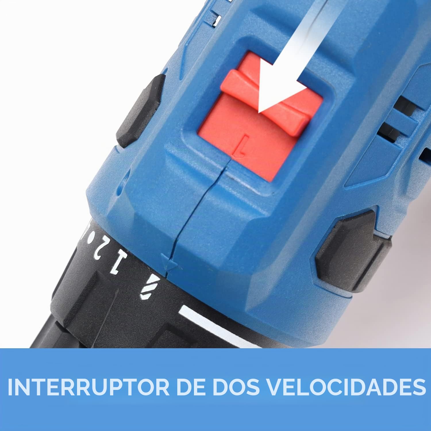 HERZO Taladro/Atornillador Configuración de 2 velocidades 300W 20 + 1 Par con 4M de Longitud Del Cable Bueno Para Daily Inicio Los Trabajos de Perforacion