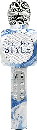 Miniatura 7 de Altavoz portátil para fiestas Boombox retro con Bluetooth, espectáculo de luces LED, radio FM mejorada, batería recargable (azul remolino - paquete