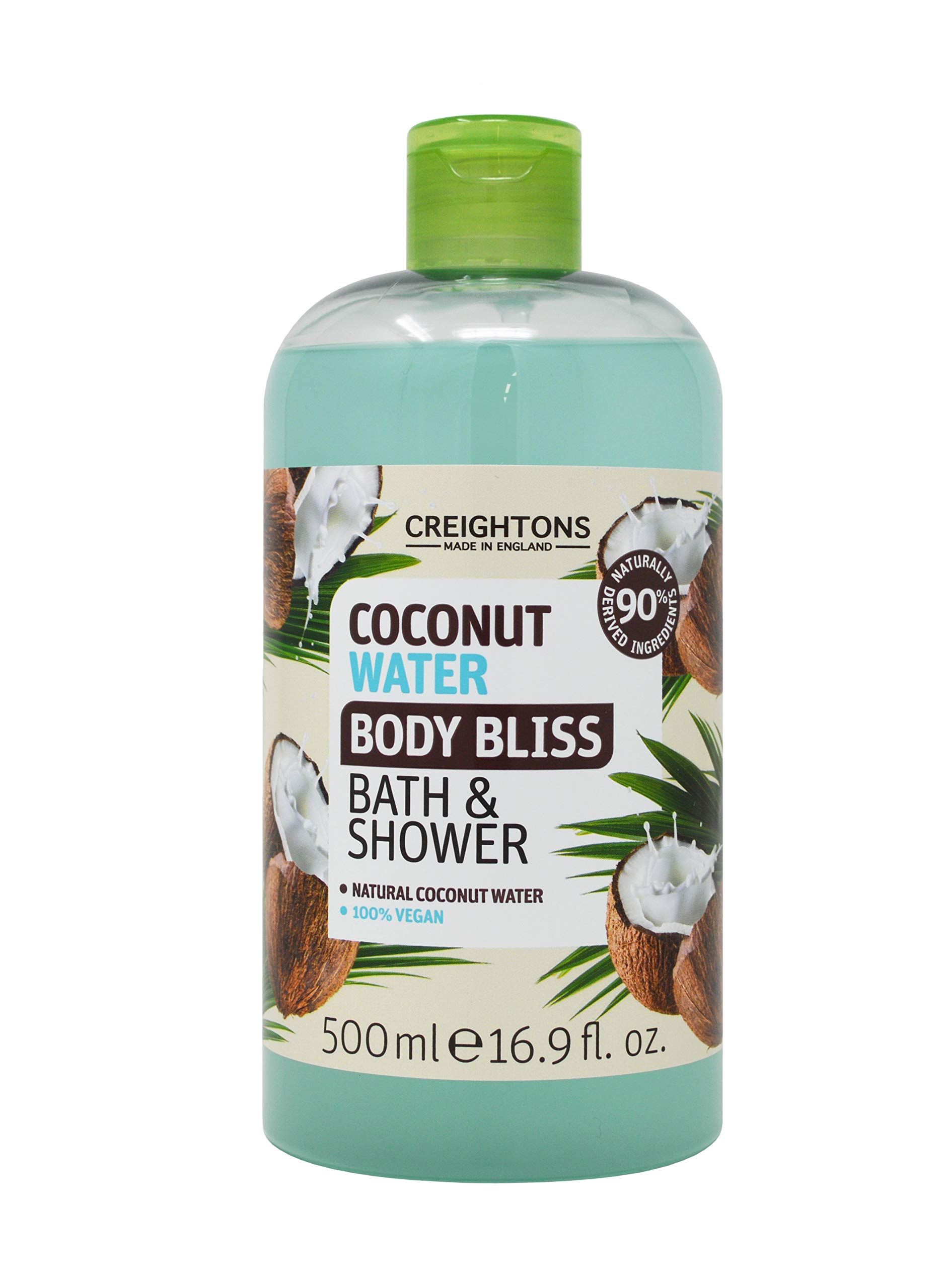 Creightons Body Bliss Coconut Water Bath and Shower Gel (500ml) - With 90% Naturally Derived Ingredients, Cruelty Free, Vegan Friendly