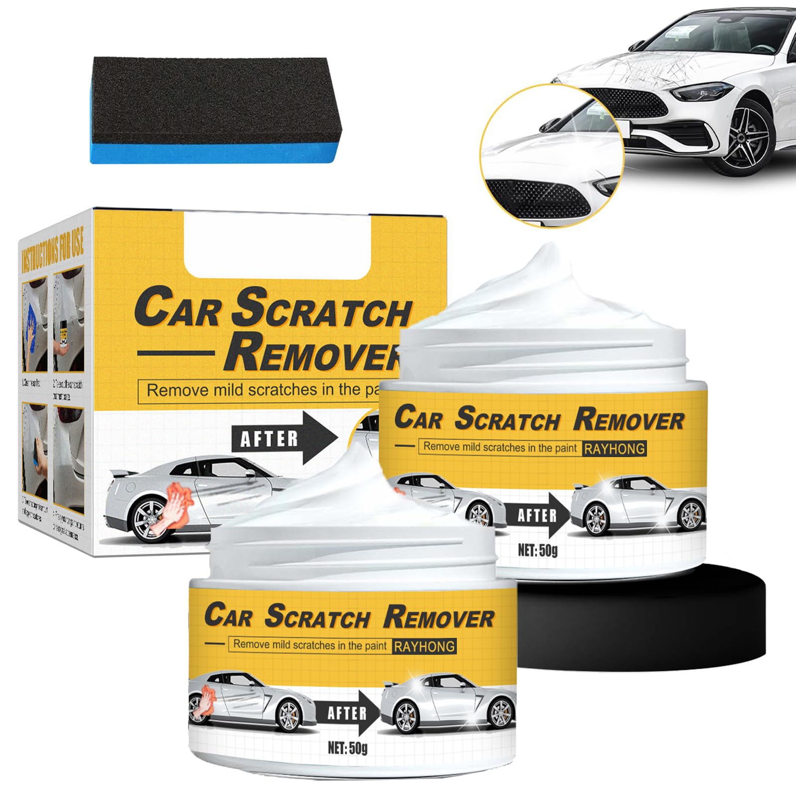 2 Pcs Polishing Compound Scratch Remover,2025 New T-221a Scratch Remover for Vehicles,Car Compound Scratch and Swirl Remover