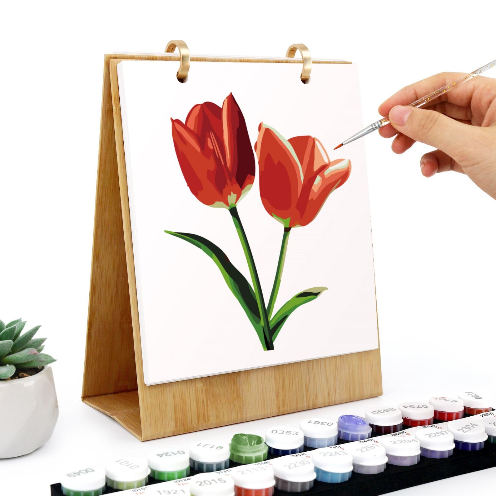 Paint By Numbers Kit For Adults Beginner Flower DIY Oil Painting Kit
