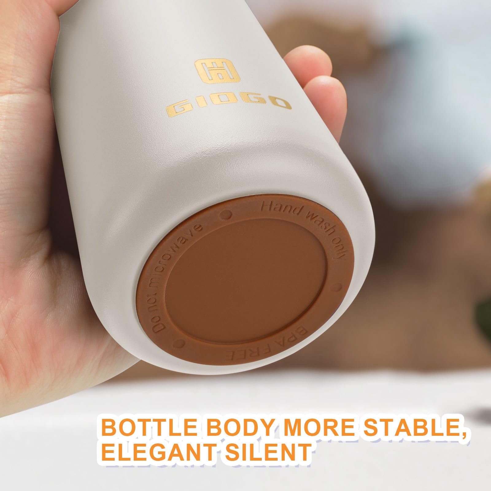 Small Water Bottle Steel 180ml/6.1oz Flask for Hot Drink Metal Water Bottle Insulated Stainless Steel Water Bottles Flask(White) - Image 4