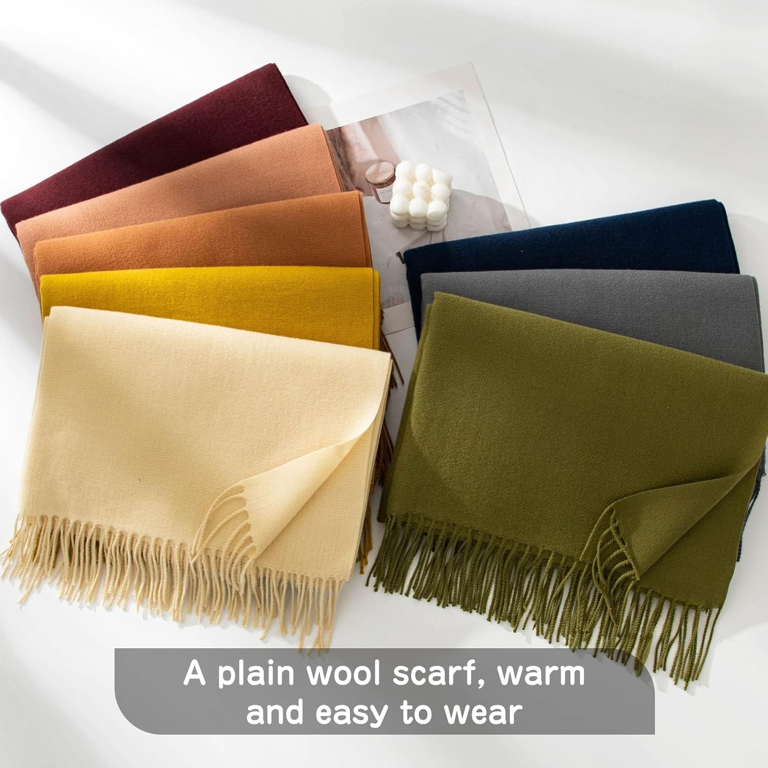 Sumolux Scarf for Women Pashmina Shawls Wraps for Evening Dresses Wedding Bridesmaid Gifts Winter Warm Soft Scarves - Image 7