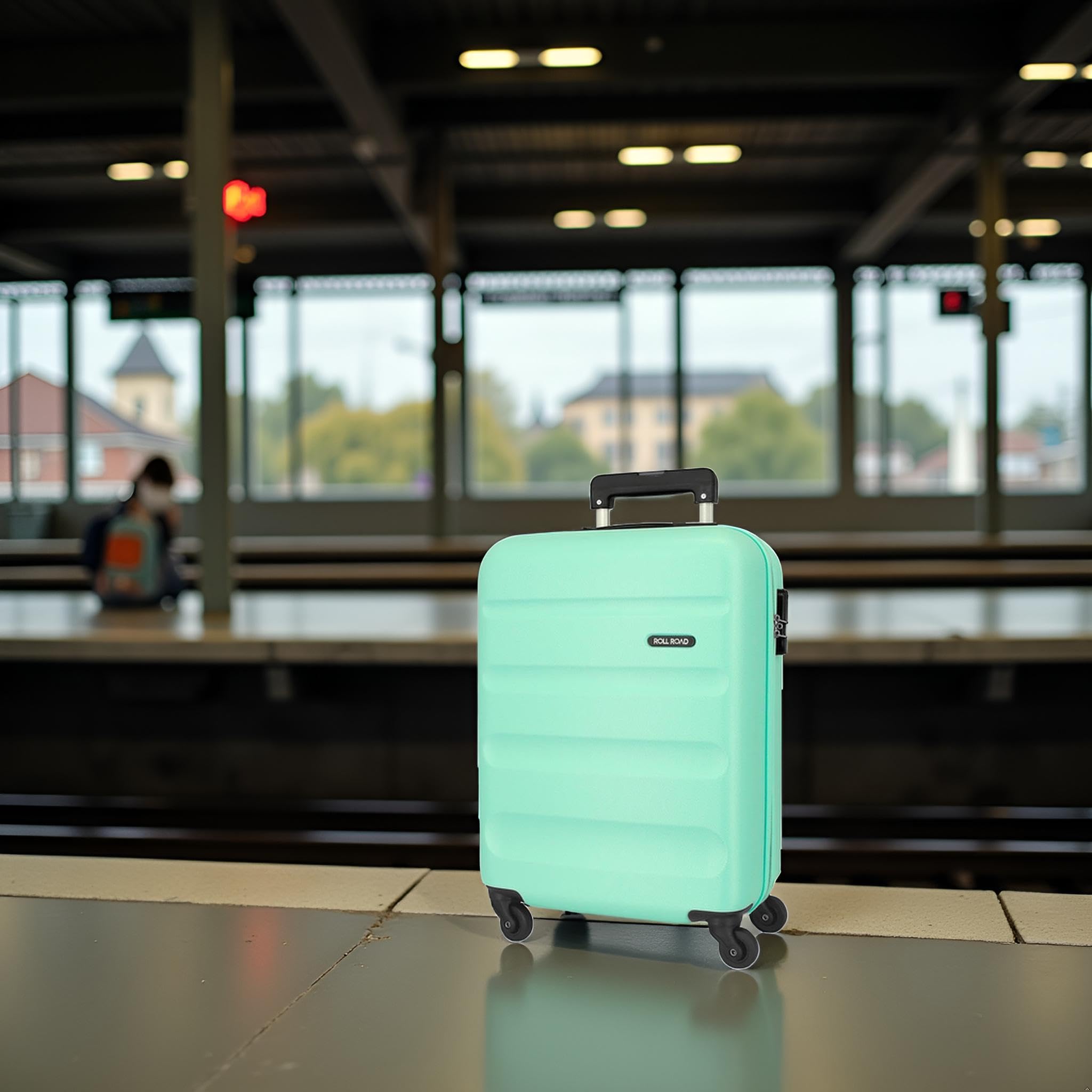 ROLL ROAD Flex, Trolley Rigido Cabina 55m Unisex Adulto, Verde (Green), 38x55x20 cms