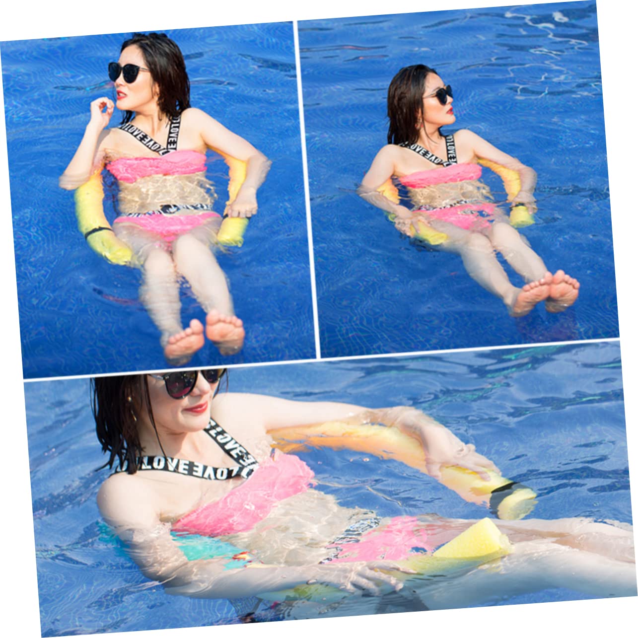 Toyvian 4pcs Swimming Chair Net Water Hammock for Adults Boy Girl Lightweight Portable Floating Pool Chair Net for Relaxation and Fun Sunshine for Water Activities