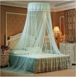 Suspended Mosquito Net,Dome Bed Curtains,Mosquito Netting Bed Tent,Easy to Install,for Giving Gifts to Friends, Family, Personal Use,etc(Color:Aquamarine Blue)