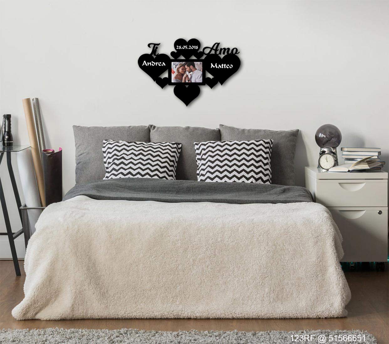 Cornice Cuore Con Foto Personalizzata - Regalo Romantico Con Luce LED Per Coppie - Foto 8