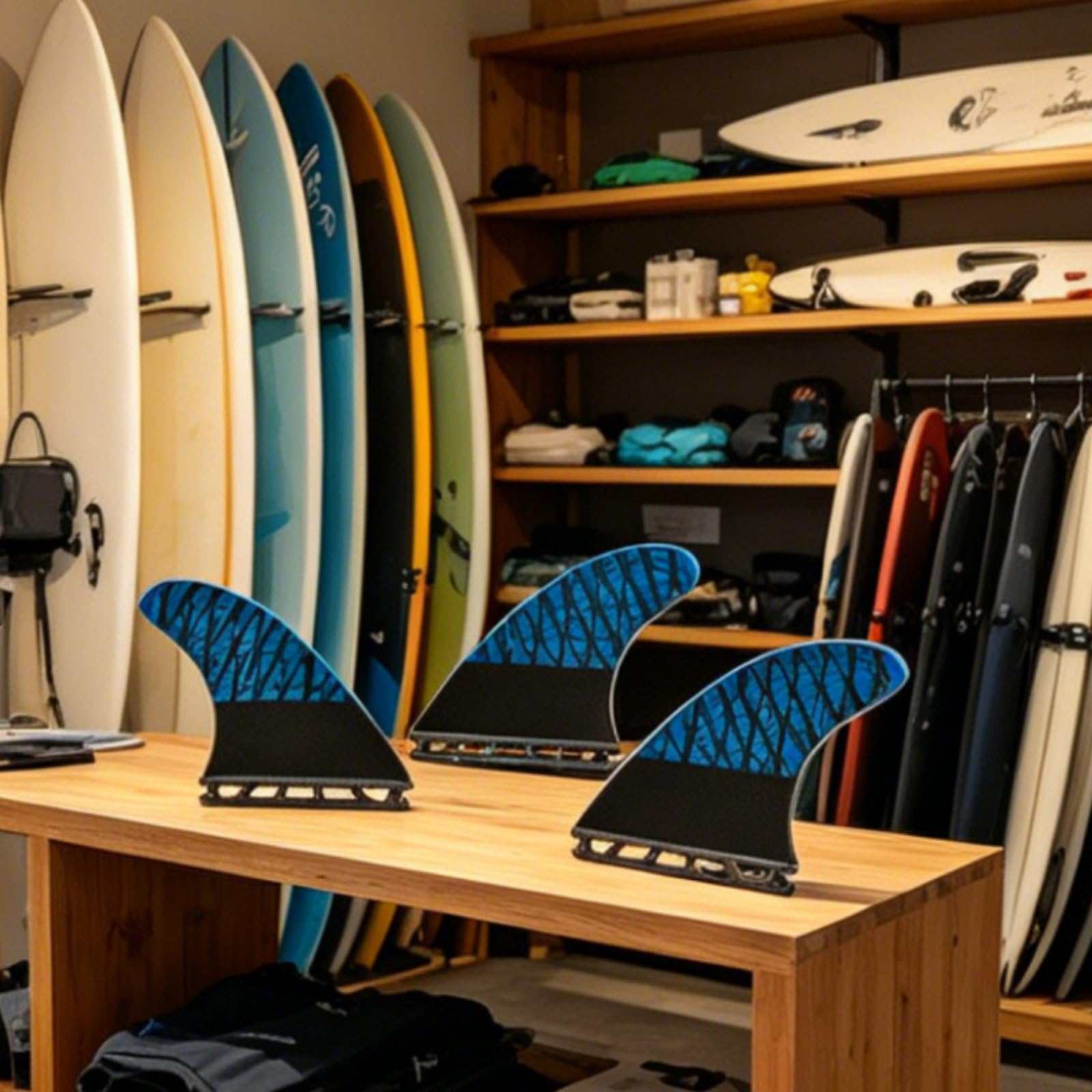 Quilla de Surf Triangular Quilla Trasera Estabilizador Construcción Ligera de Fibra de Vidrio y Carbono para Sujeción en Adecuada para Práctica en Playa Surf Diario