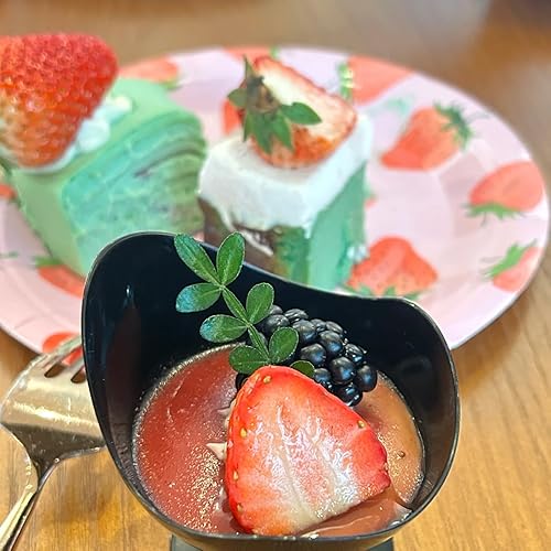 Miniatura 3 de MaitianGuyou Platos desechables de fresa para fiesta, paquete de 40 platos de postre para cumpleaños, fiesta, jubilación, aperitivo, boda, despedida