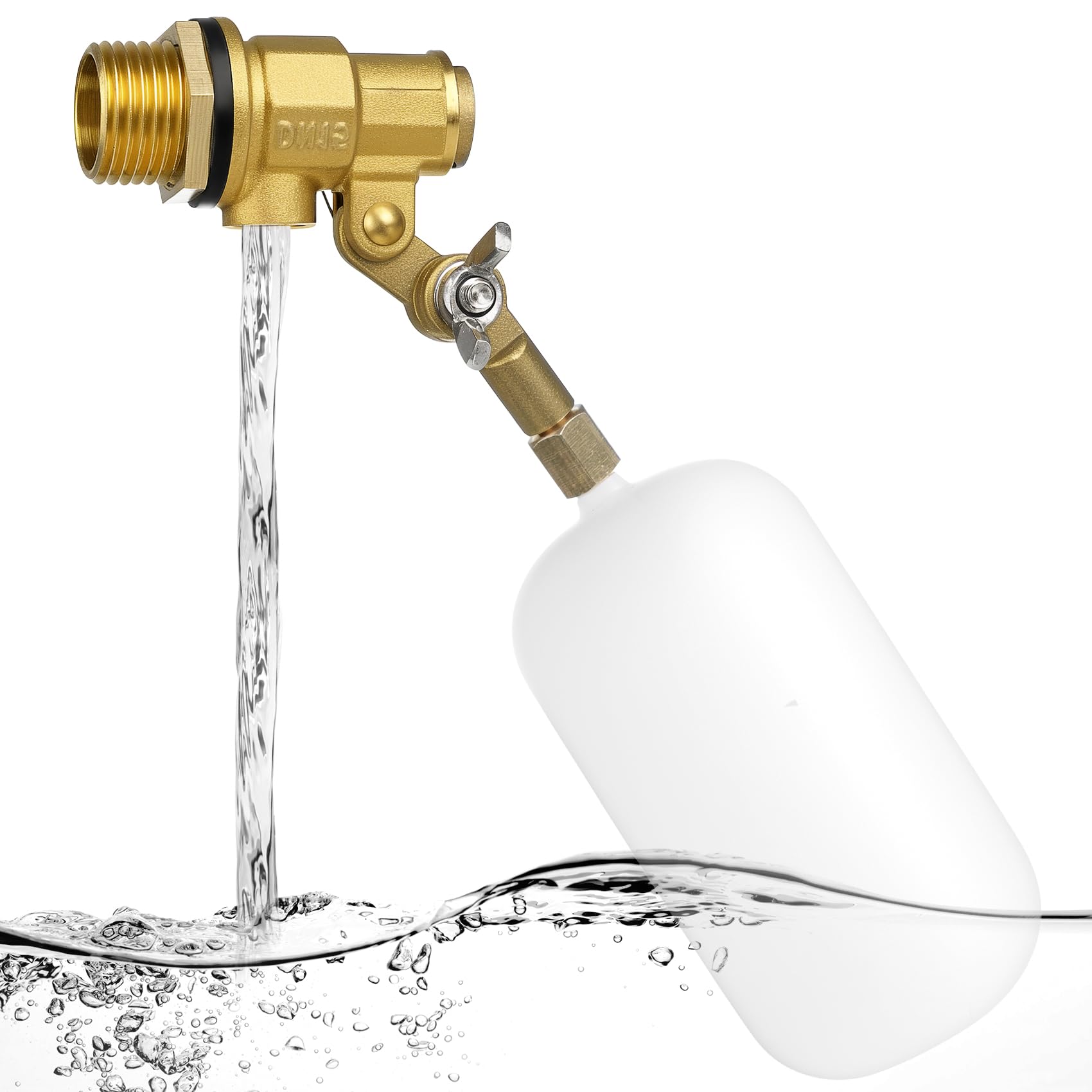 Photo 1 of 1/2 Inch Brass Water Float Valve-Pool Auto Fill Float Valve-Float Valve for Water Tank-Garden Hose Float Valve, Automatic Water Level Control for Pool, Pond, Fountain, Aquarium (1)