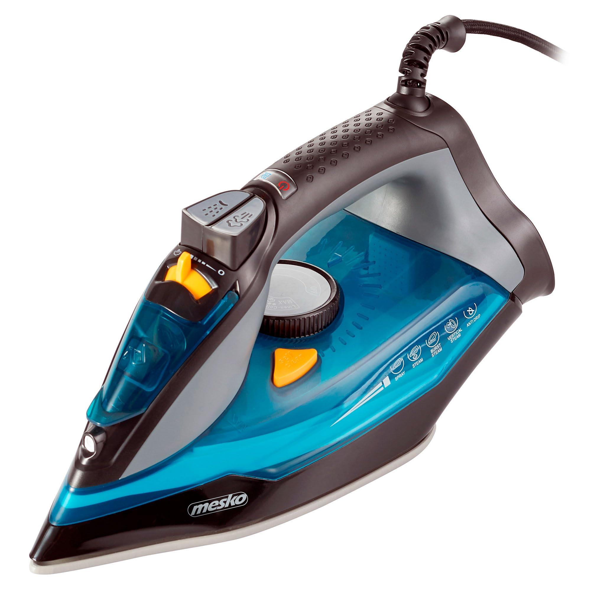 Mesko MS5041 Plancha Ropa Vapor Vertical Suela Cerámica, Golpe de Vapor 80 g/min, Vapor Contínuo 45 g/min, Autolimpieza, Sistema Antigoteo y Antical, 3000W, Depósito 350ml