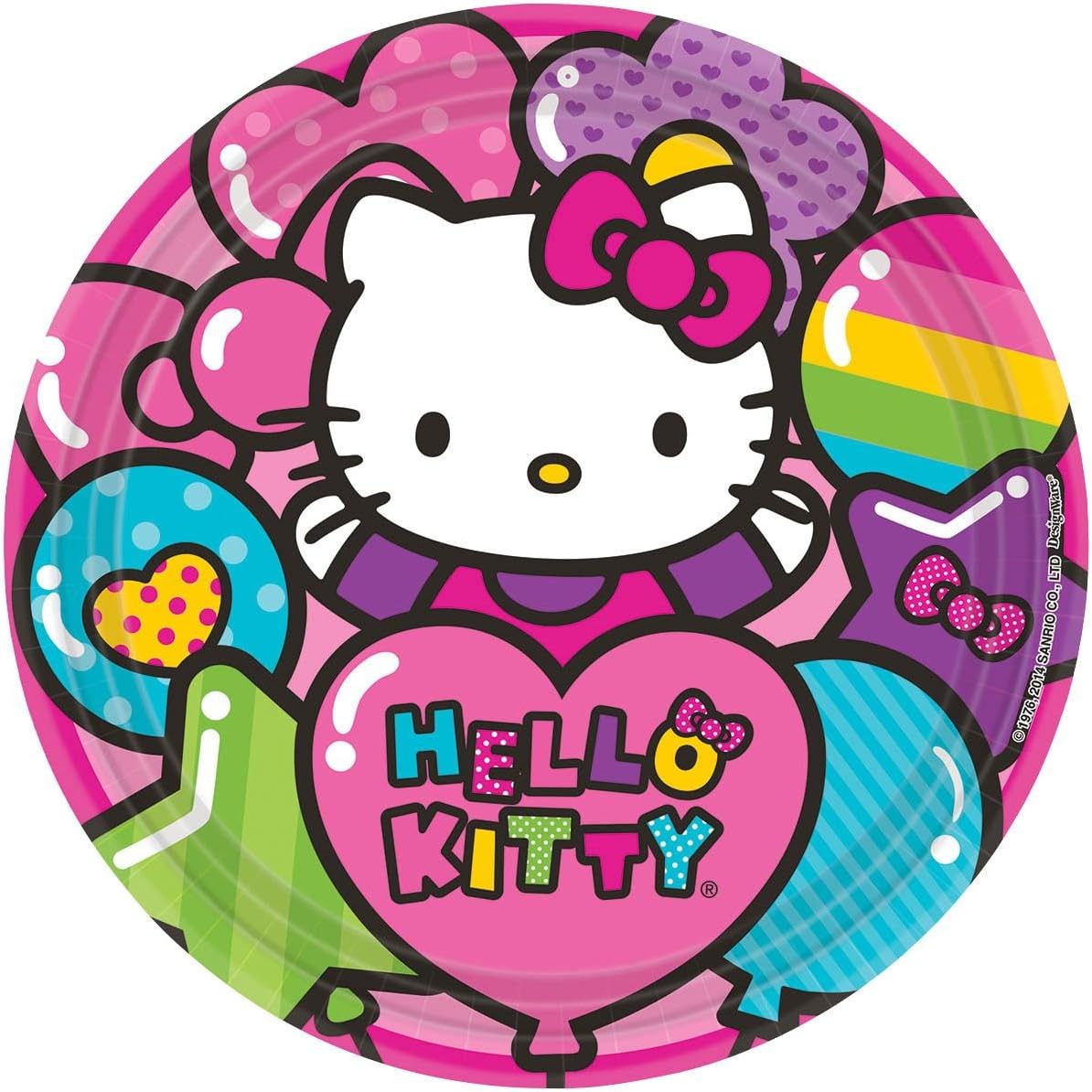 Hello Kitty Rainbow Plastic Tablecover - 54" x 96", 1 Pc