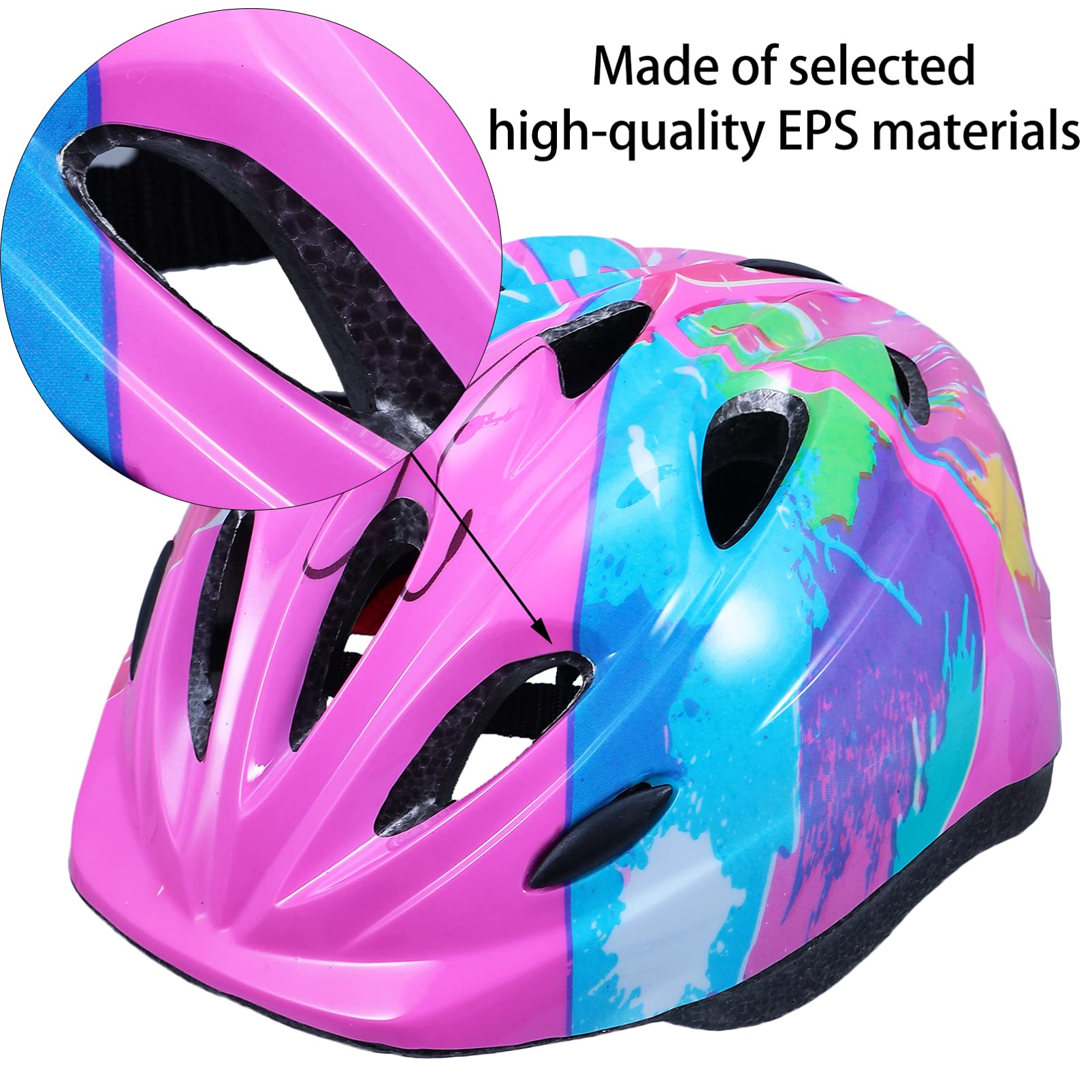 Kisangel 2pièces Casque De Vélo pour Garçon Fille Ajustable Casque De Et Léger pour Garçons Et Filles pour Cyclisme Activités De Plein Air