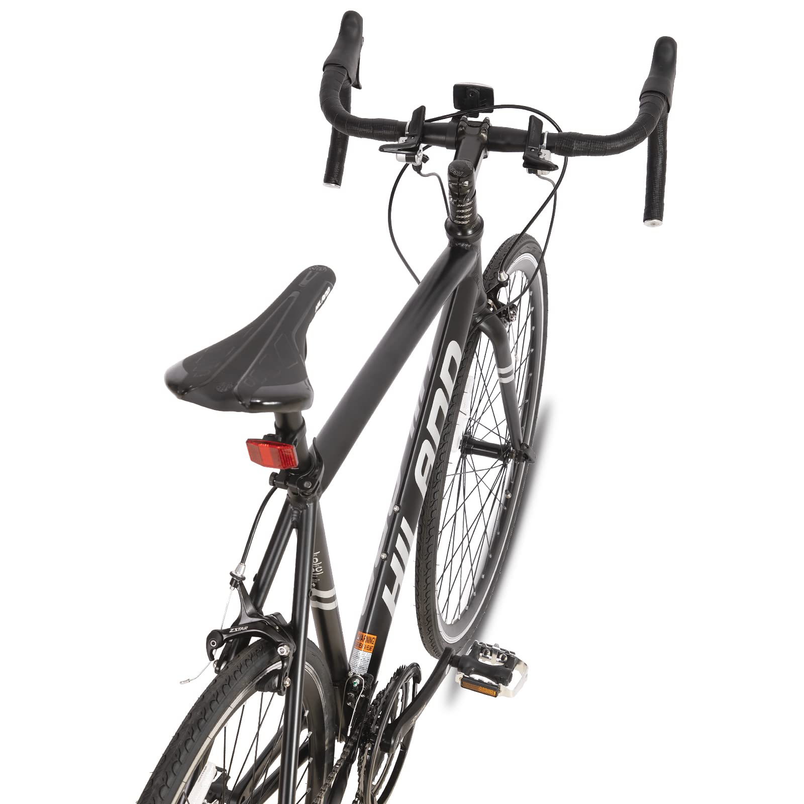 HILAND 700C - Bicicleta de Carretera de Aluminio, 21 velocidades, 28 Pulgadas, Color Negro, para Hombre y Mujer