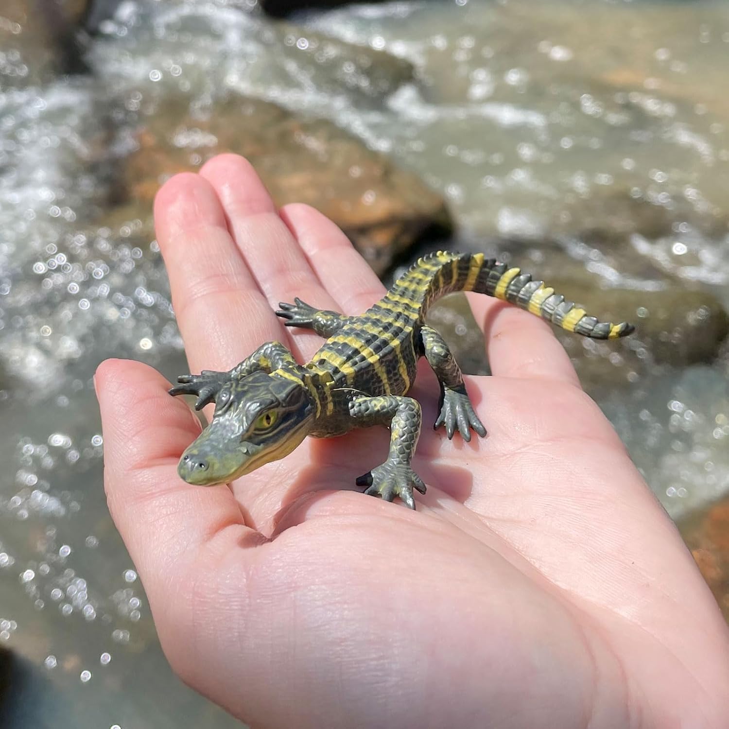 Safari Ltd. Alligator Baby Figurine - Detailed and Lifelike 4.5" Toy Figure - Fun and Educational for Boys, Girls & Kids Ages 3+