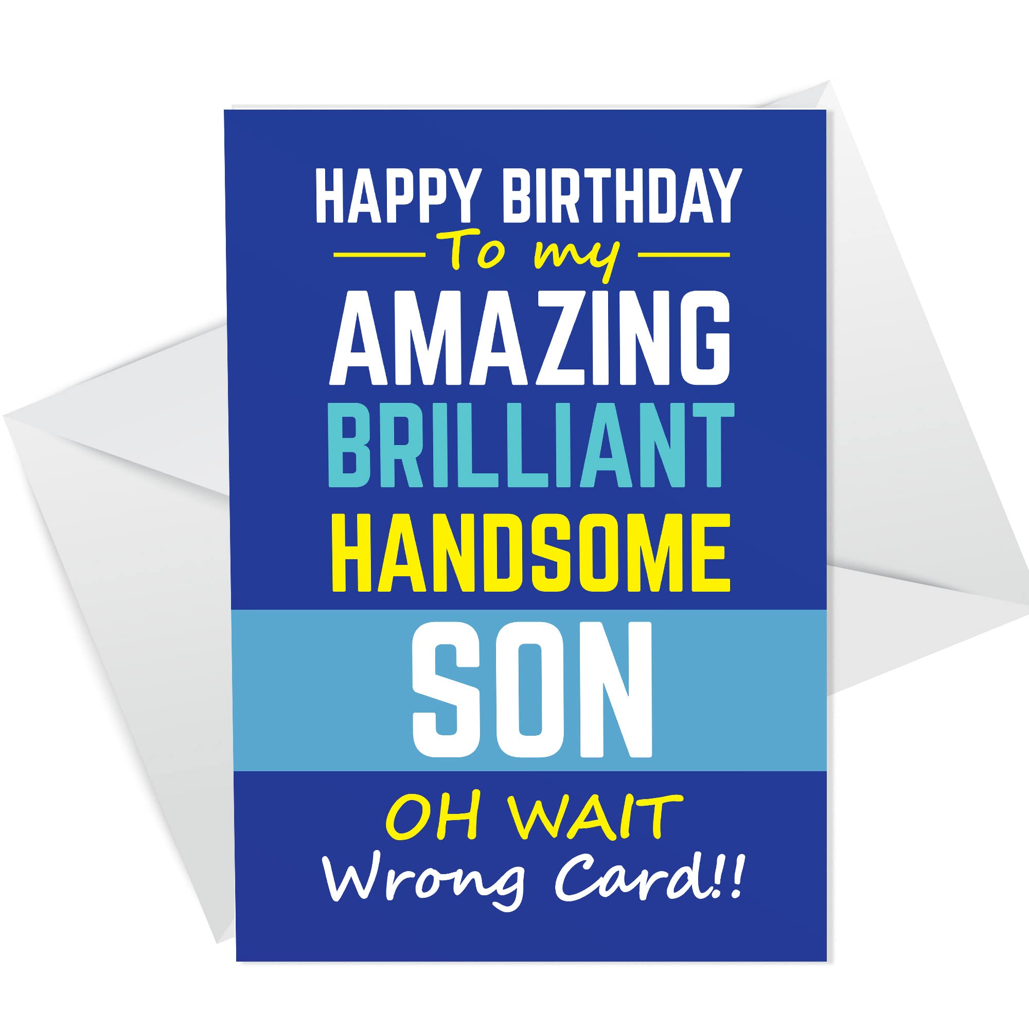 RED OCEAN Funny Hilarious Birthday Card For Son From Mum And Dad Novelty Son Birthday Cards For Him