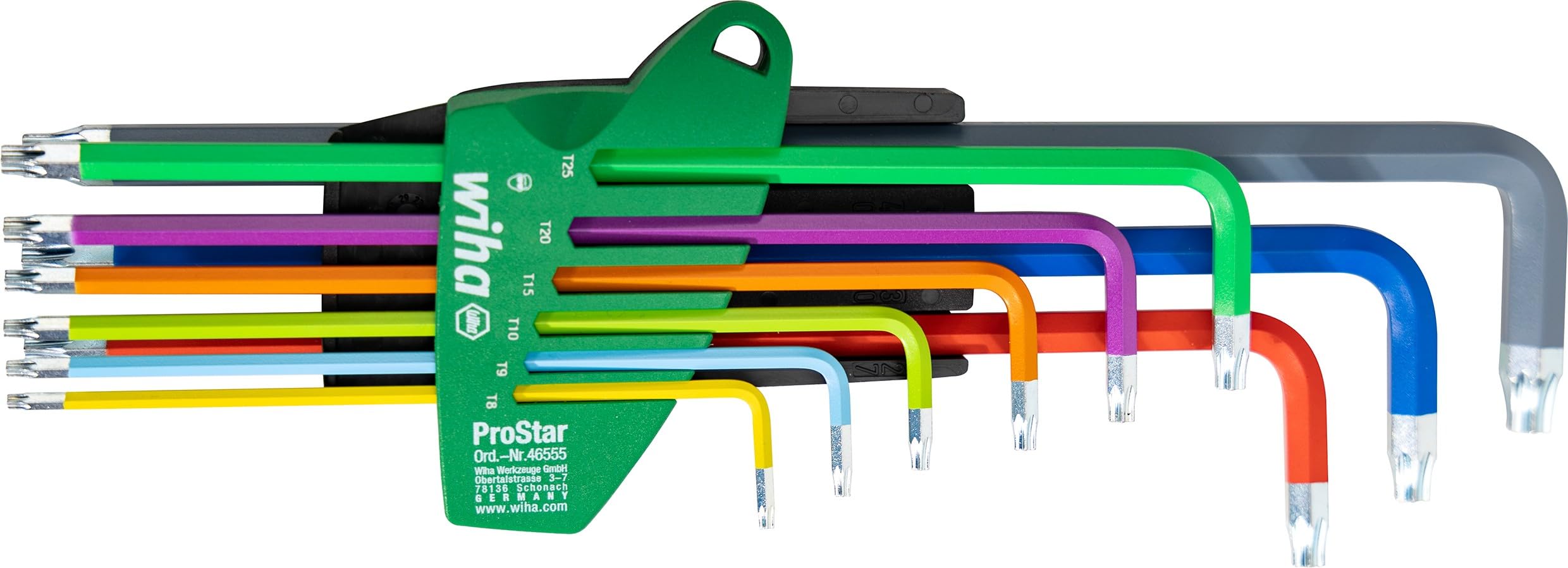 Wiha Set di chiavi a brugola ProStar I TORX® 9 pezzi colorati luminosi I Set di chiavi a brugola TORX (46556)