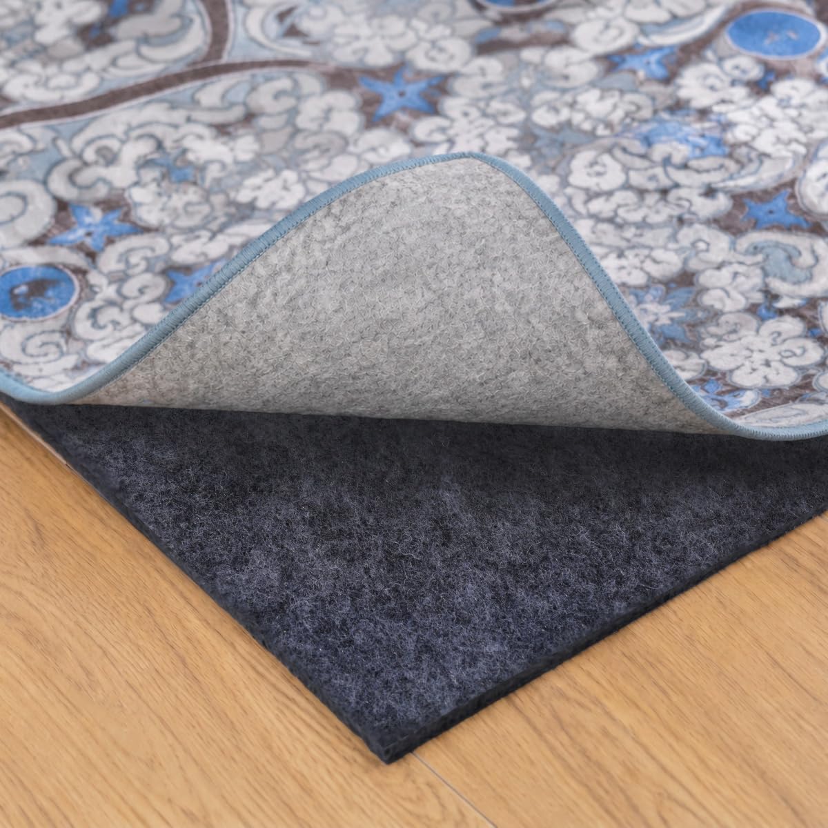 Photo 1 of RHONGHE Non Slip Rug Pad 8' x 10', 1/8" Thin Felt & Rubber