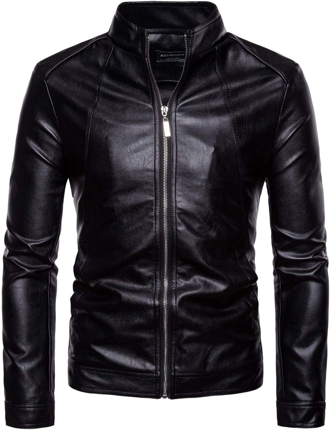 Flygo Mens Faux Leather Bomber Jacket Moto Biker Jackets Coats
