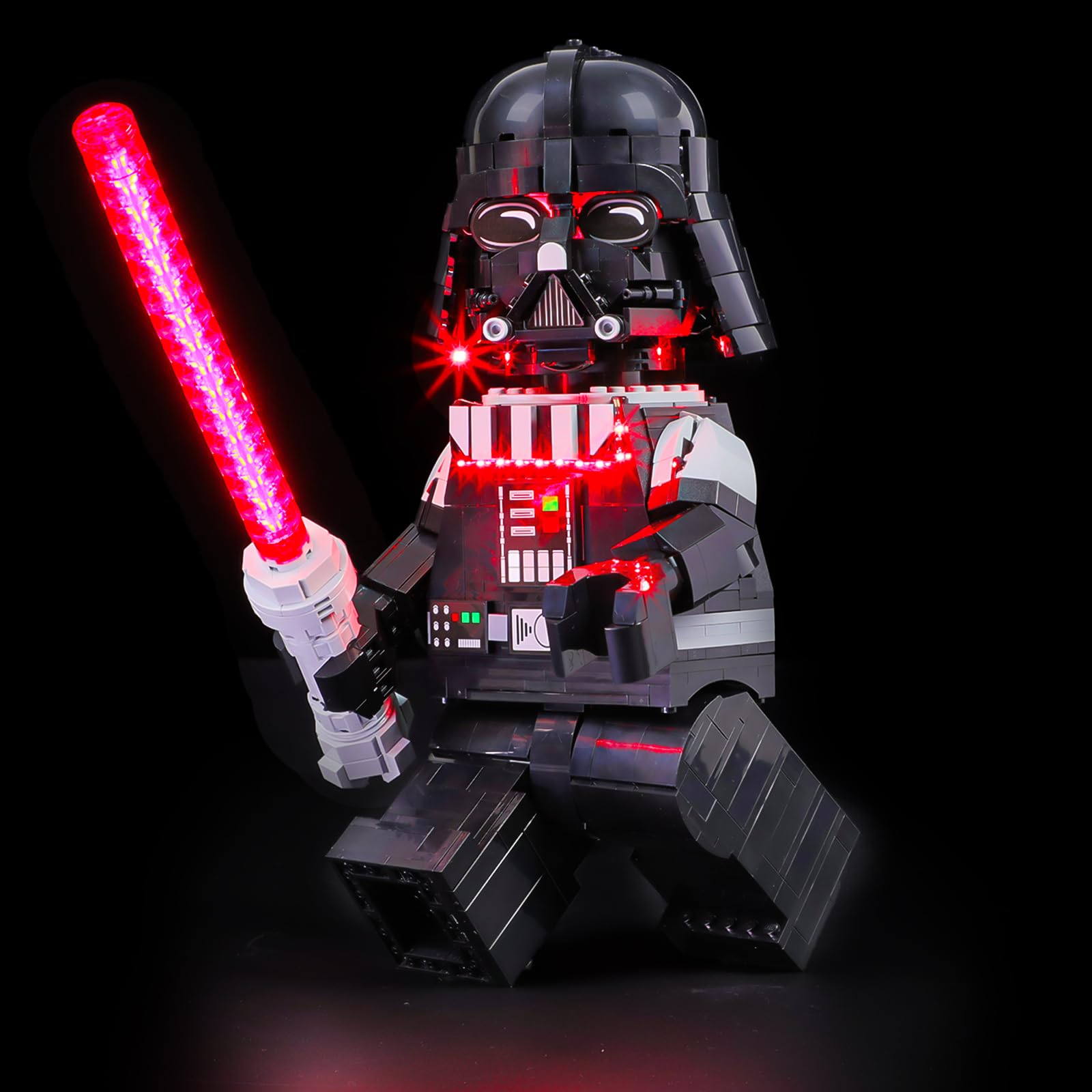BRIKSMAX 2.0 Light Kit Compatible with Lego Star Wars Up-Scaled Darth Vader Minifigure 75461 Building Sets - Original LED Lighting Kits (Accessories Only) for Display, Gifts & Collectors