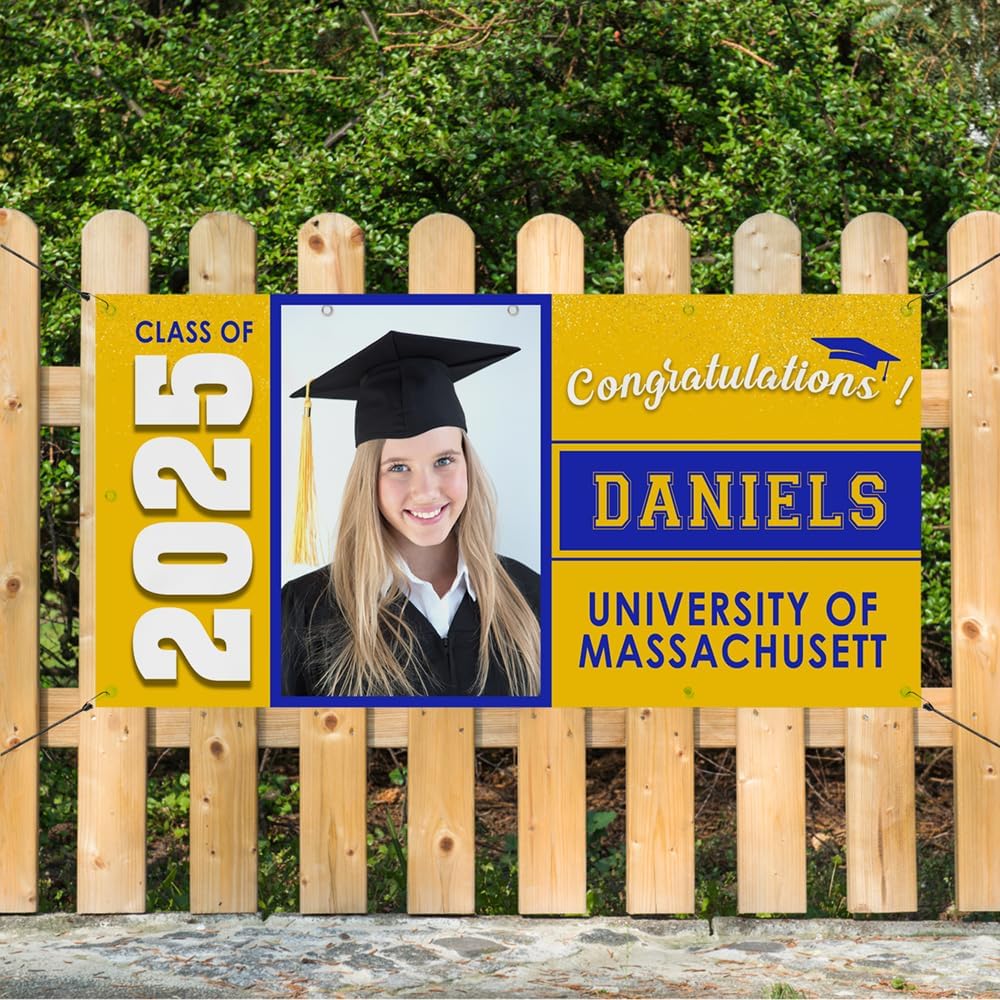 Customized Graduation Banner Class of 2025, Graduation Announcement Banner, Graduation Decorations Class of 2025, Decorations Personalized Graduation Gift - Vinyl Banner - Sign