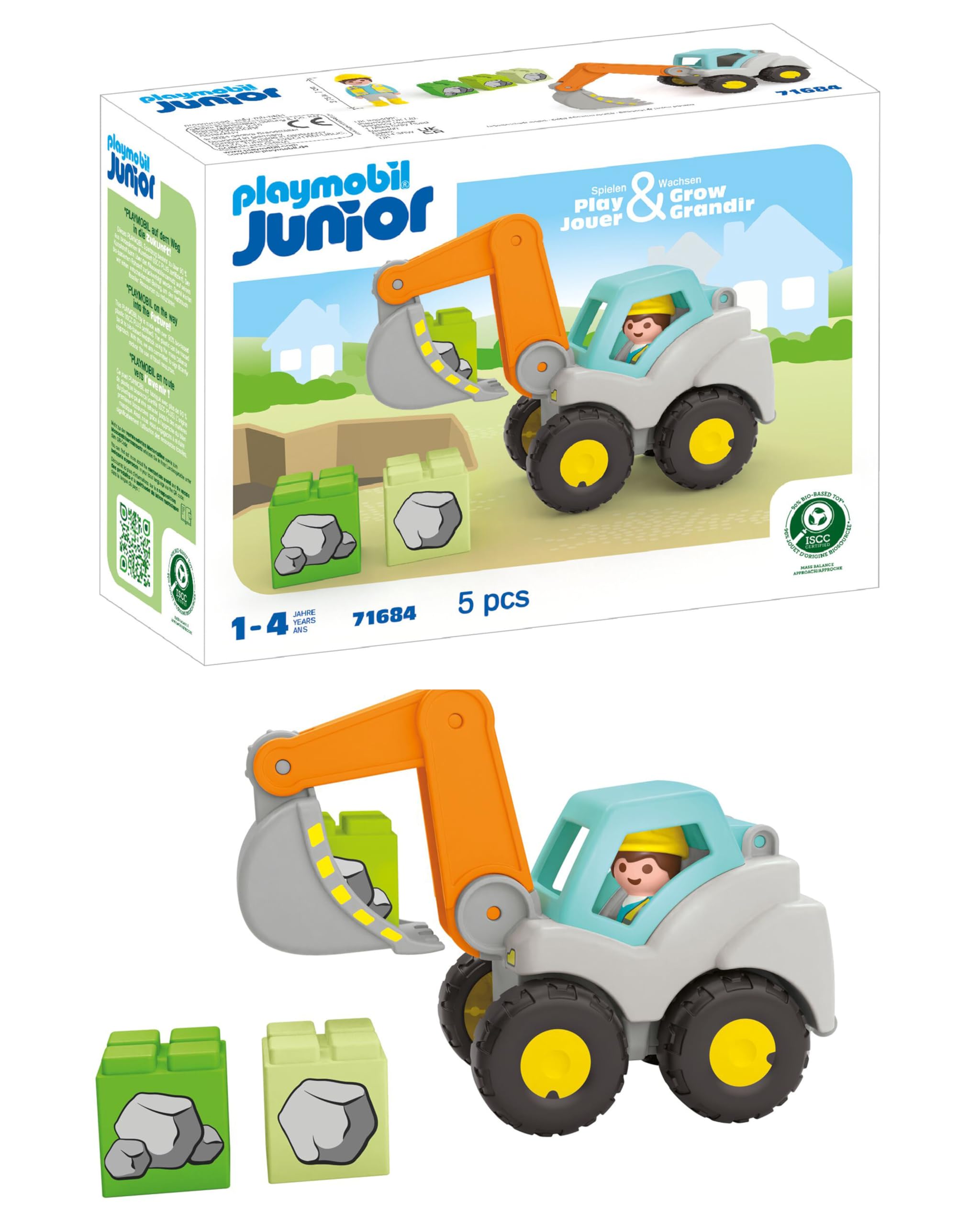 Amazon.com: Playmobil Junior: Shovel Excavator : Toys & Games