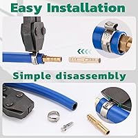 Vista 4 de 100 piezas de anillo de crimpado Pex de 1/2, abrazaderas de cincho Pex de acero inoxidable 304, abrazaderas de manguera de una oreja para accesorios