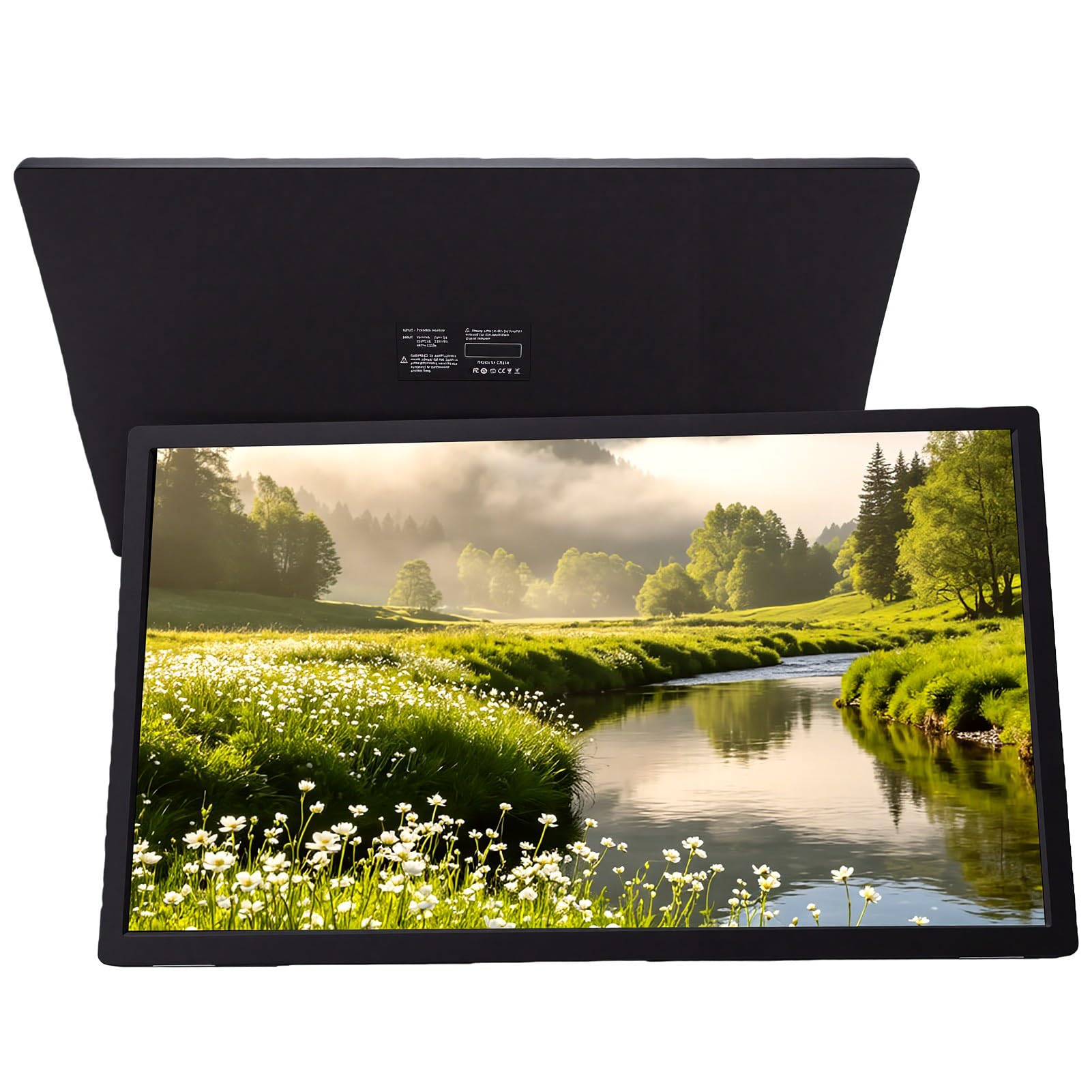 XUMIUZIY Monitor Portatile da 15,6 Pollici, Secondo Schermo Esterno FHD USB C con Supporto Regolabile Altoparlanti Montabili VESA, per Laptop Desktop Switch Gaming Travel
