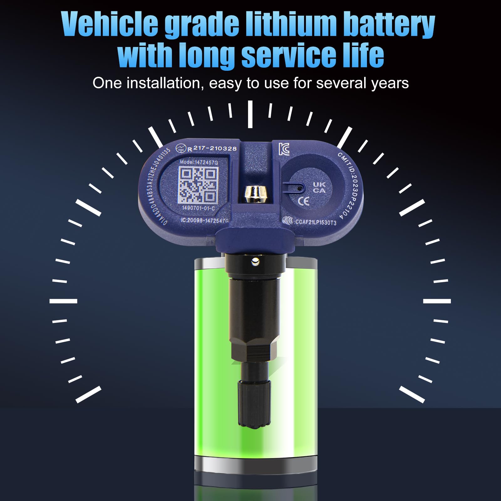 Sensor Presión de Neumáticos Bluetooth(BLE) para Tesla,Sensor de Neumáticos TPMS Sistema Monitoreo Presión Neumáticos para modelos Tesla Producidos después Diciembre 2020,Sensor reemplazo OEM(4)