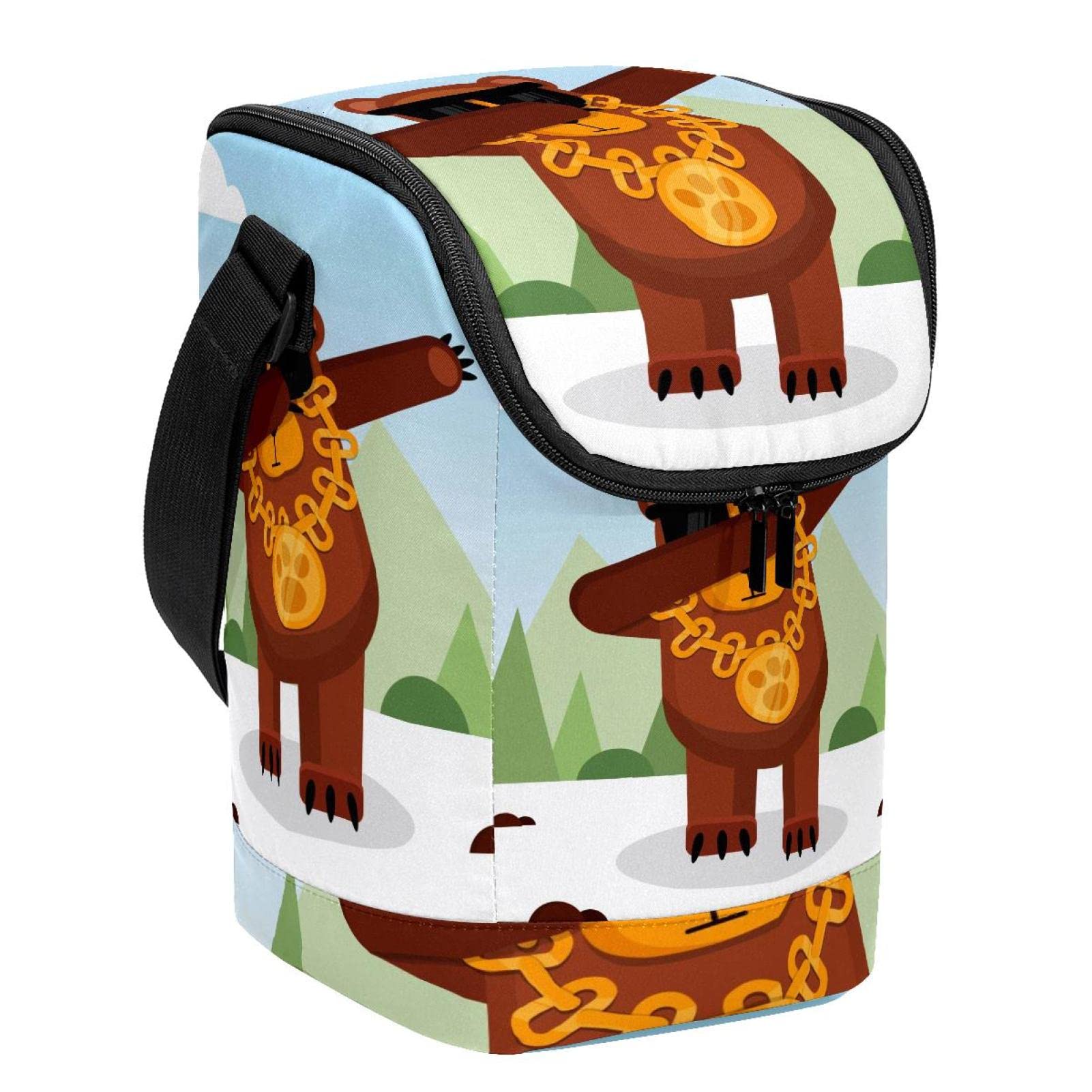 Lonchera para el almuerzo del trabajo con diseño de oso para hombre y mujer