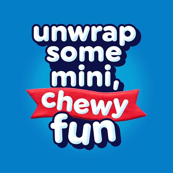 Airheads Mini Candy Bars, Taffy Variety Pack, Individually Wrapped Bulk Candy, Six Assorted Fruit Flavors Artificially Flavored, 80 Count Bag (4-Pack)