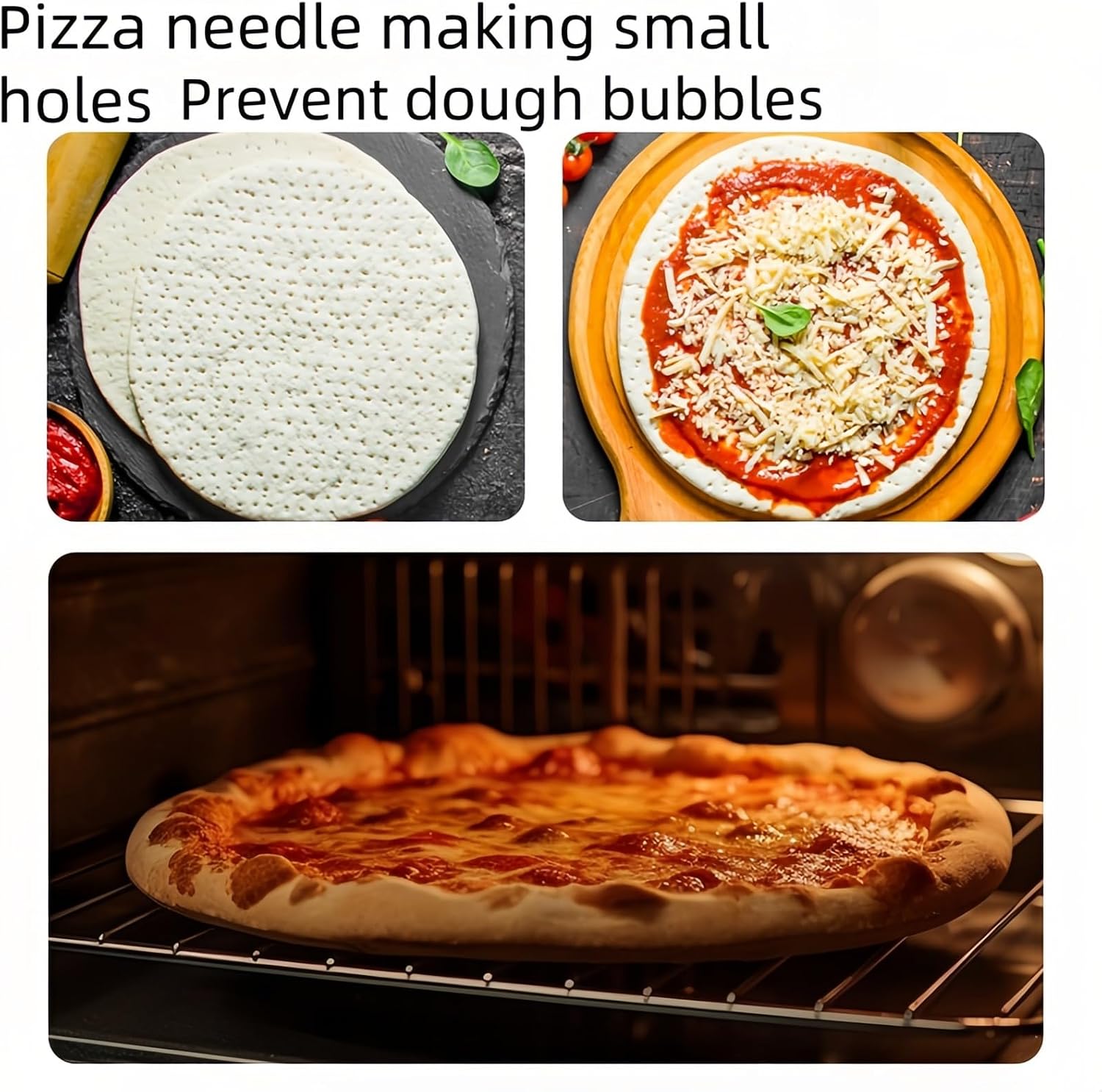 Pizza Dough Docker Docker Dough Bubble killer Time-Saver Pizza Dough Roller Docker Dough Blistering Killer Pizza Docker Roller for Home Kitchen Pizza Making Accessories Pizza Docking Tool