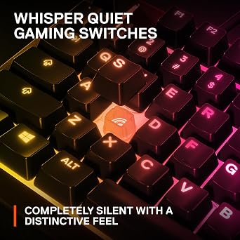 SteelSeries Apex 3 RGB oyun klavyesi 10 bölgeli RGB aydınlatma IP32 su geçirmez birinci sınıf manyetik bilek desteği 64812 çok sessiz hissedilir ve sessiz