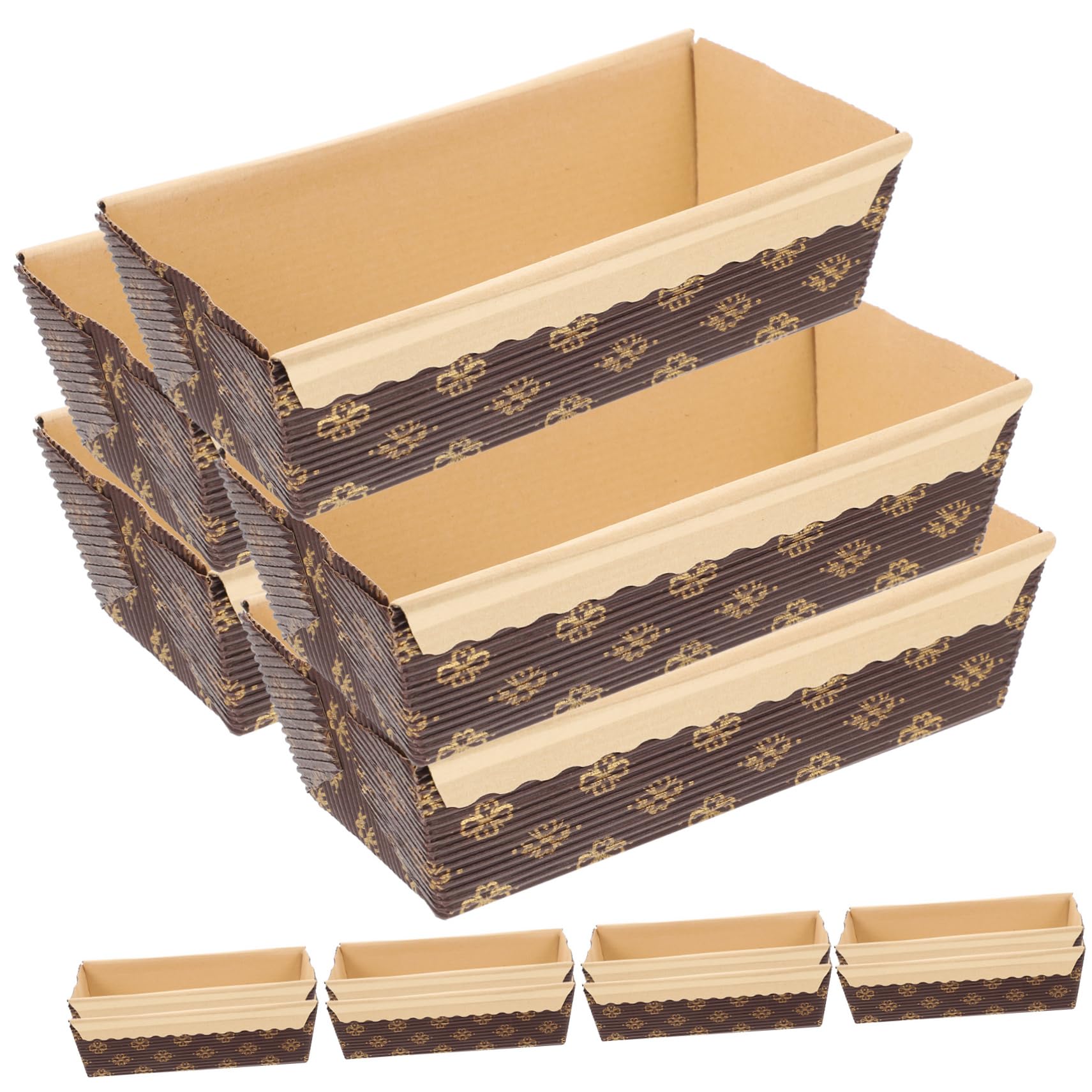 MUCKLILY 25Pcs Baking Paper Loaf Pans and Cake for Parties Bakeries and Home Use for Appetizers and Desserts
