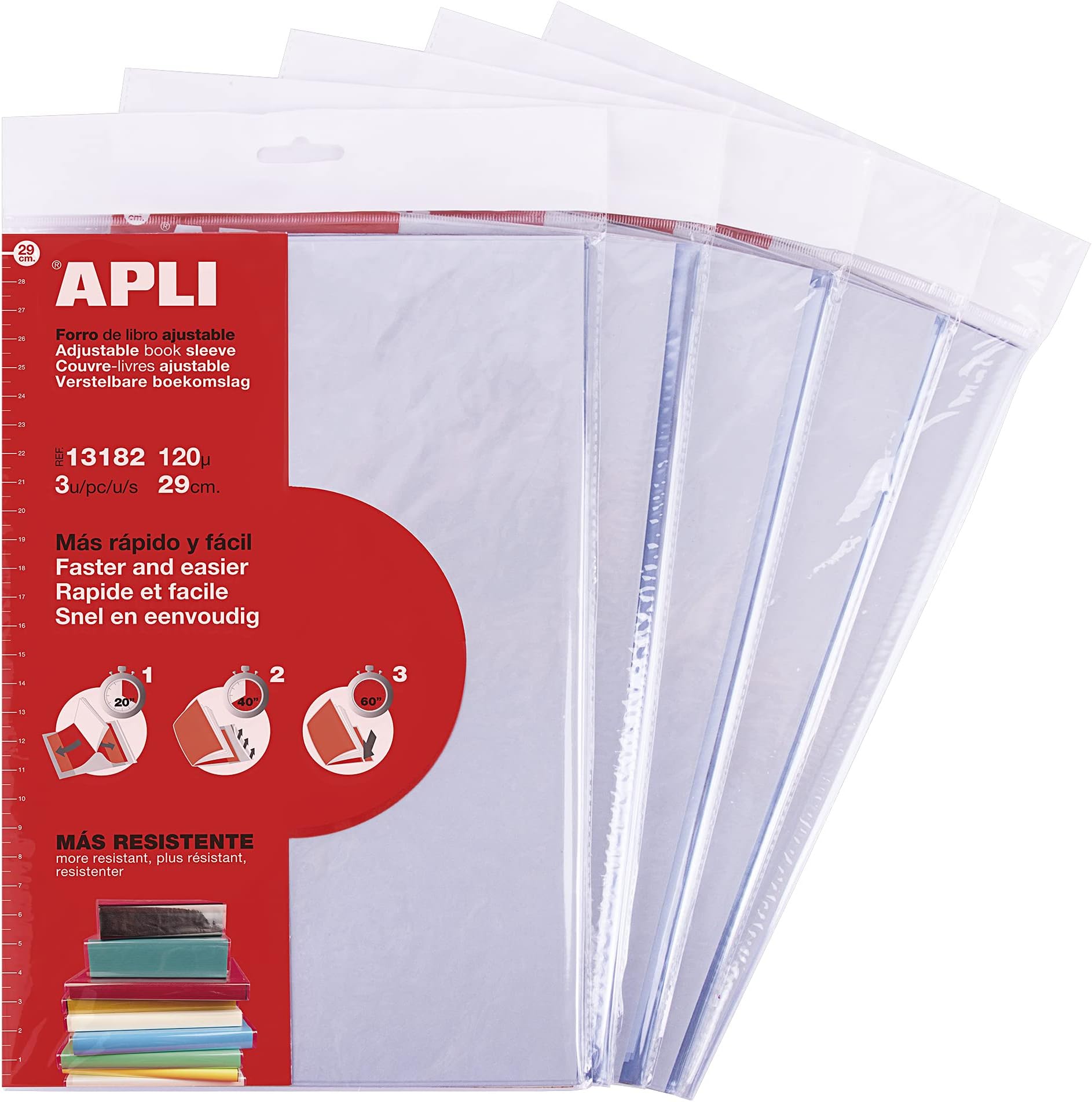 Coprilibri Trasparenti Favorit Maxi 36x57cm - Confezione Da 10 Pezzi, Finitura Liscia - Foto 10