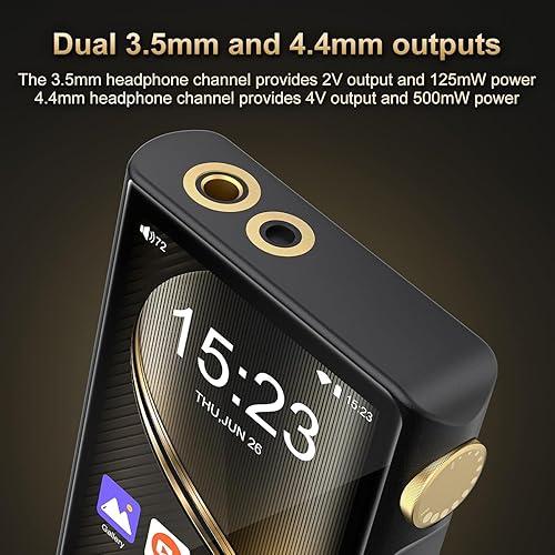 Miniatura 6 de Reproductor de MP3 de alta fidelidad de 96 GB con Bluetooth y WiFi, reproductor de música ZAQE Android 12 de alta resolución, DSD DAC Flac sin