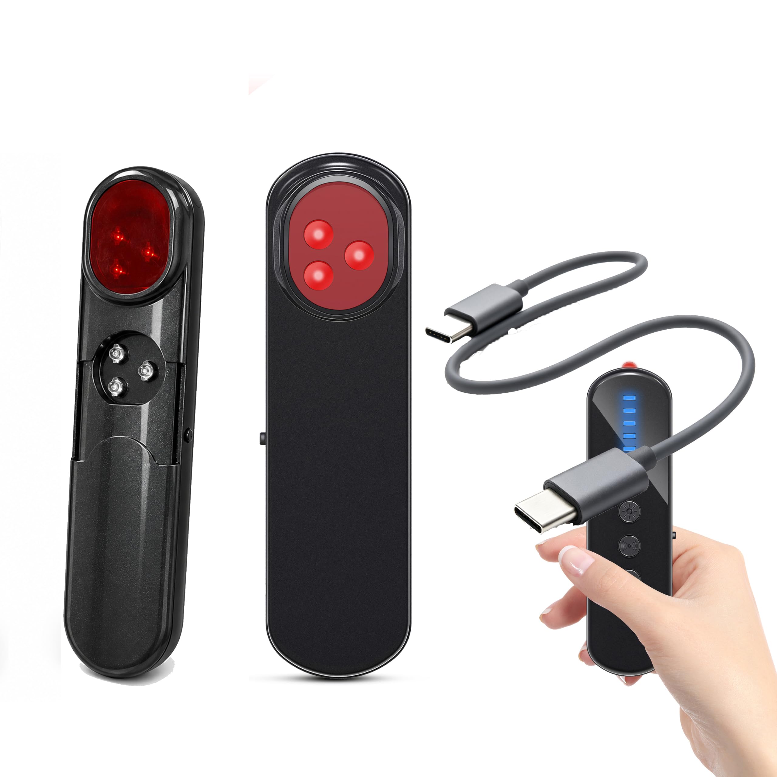 6-in-1 Hidden Camera Detector, GPS Tracker Detector Spy Bug Finder with Vibration Door Alarm, RF Signal WiFi