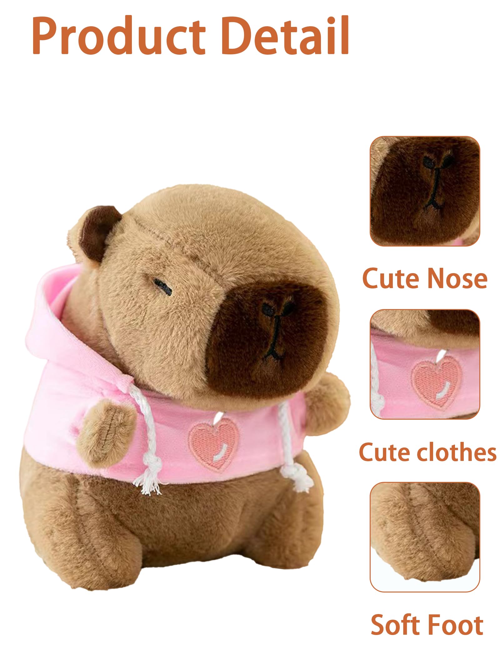 Rosa Capybara Plüschtier Mit Herz – Kuscheliges Valentinstags-Geschenk Für Sie