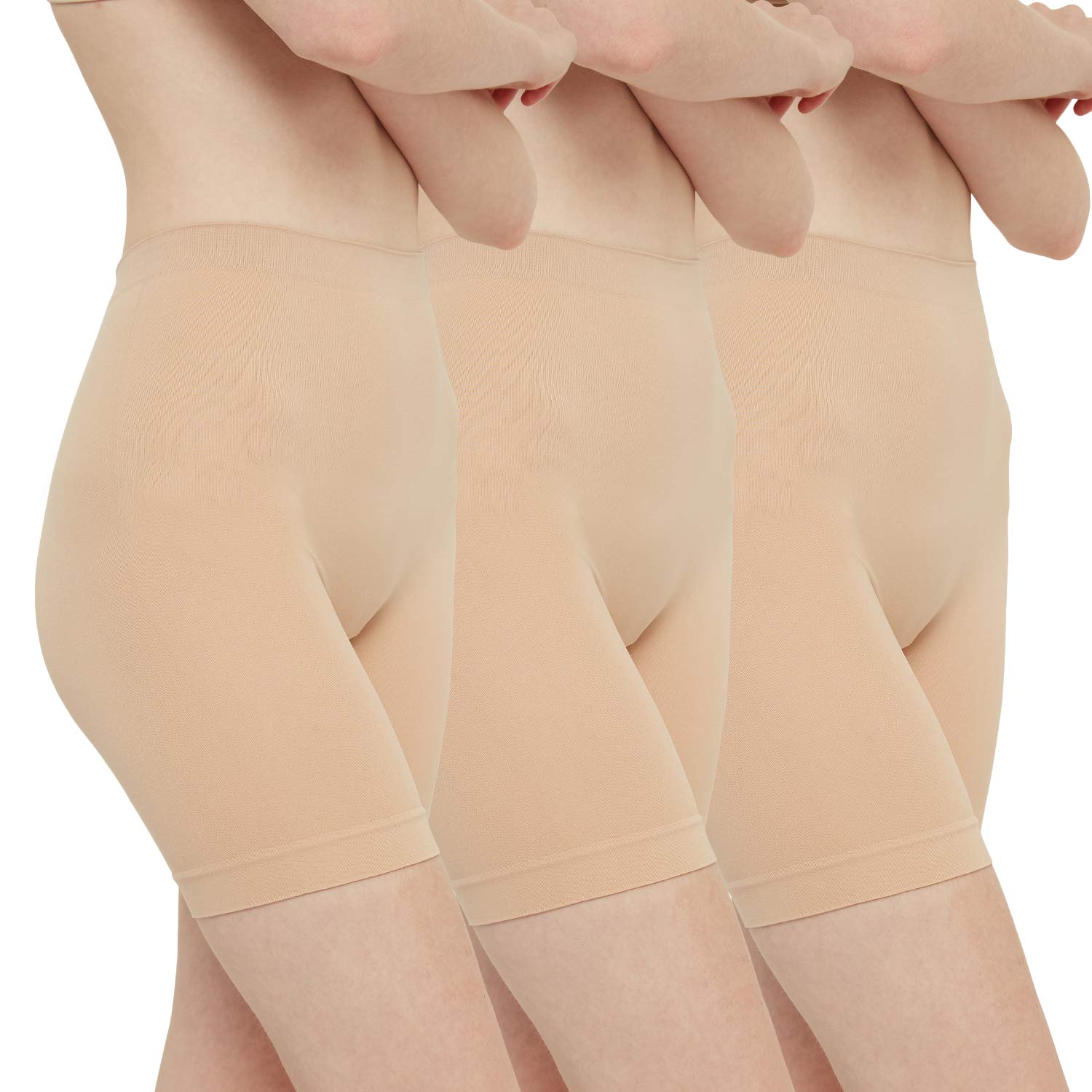 INNERSY Pantalon Antirozaduras Mujer Debajo la Falda Pantalones Cortos Vestir Braga Anti Roce 3 Pack — view 12