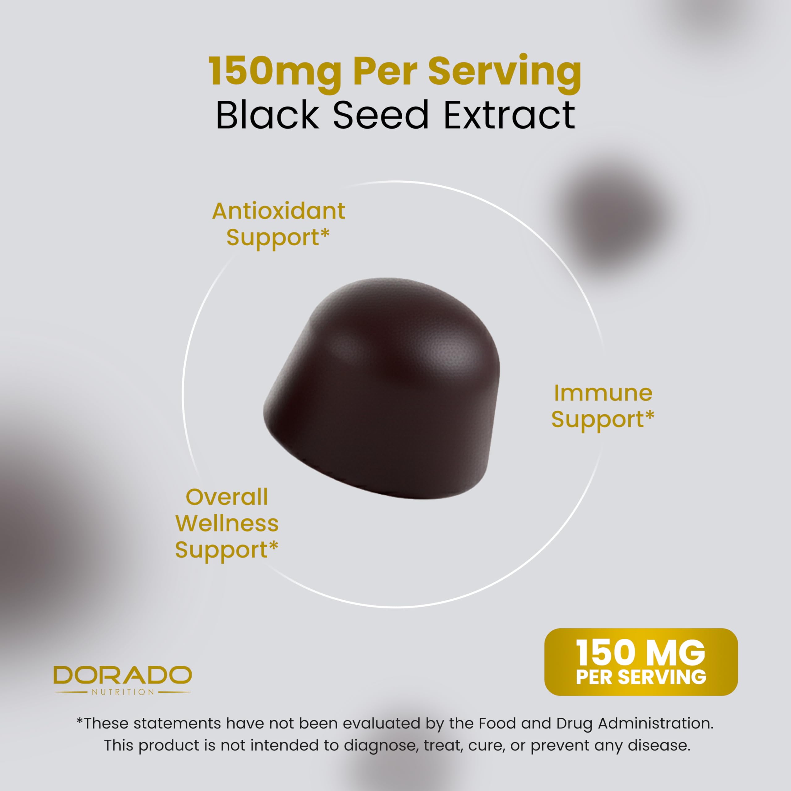Black Seed Oil Gummies (60 Count) Blackseed Oil Gummies for Adults with Black Cumin Seed Immune Support & Support Healthy Digestion - Delicious Raspberry Flavor - Third Party Tested, Vegan & NON-GMO — Amazon image 4