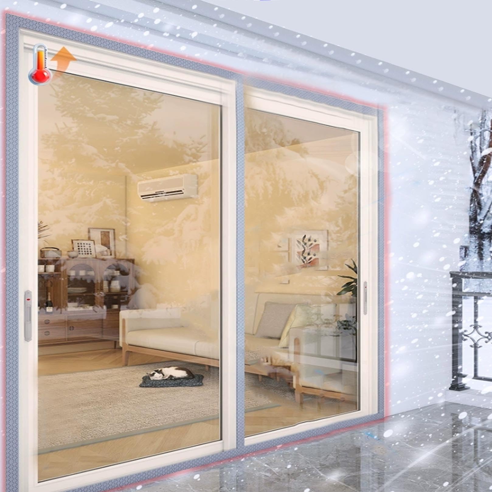 Isolation thermique hiver : rideau de porte magnétique anti-froid