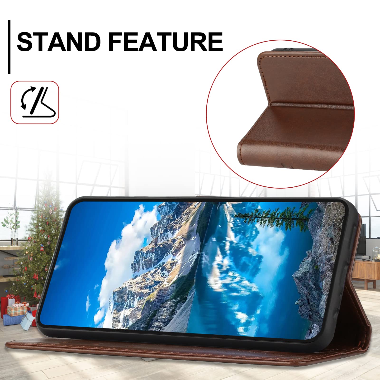 KOUYI Cover per Xiaomi Redmi Note 10 5G / 10T 5G / Poco M3 PRO 5G, Custodia Portafoglio,Cover Libro,Pelle Flip/Folio Case con [Funzione di Supporto] [3-Scheda Slot] [Magnetica] Antiurto (Nero