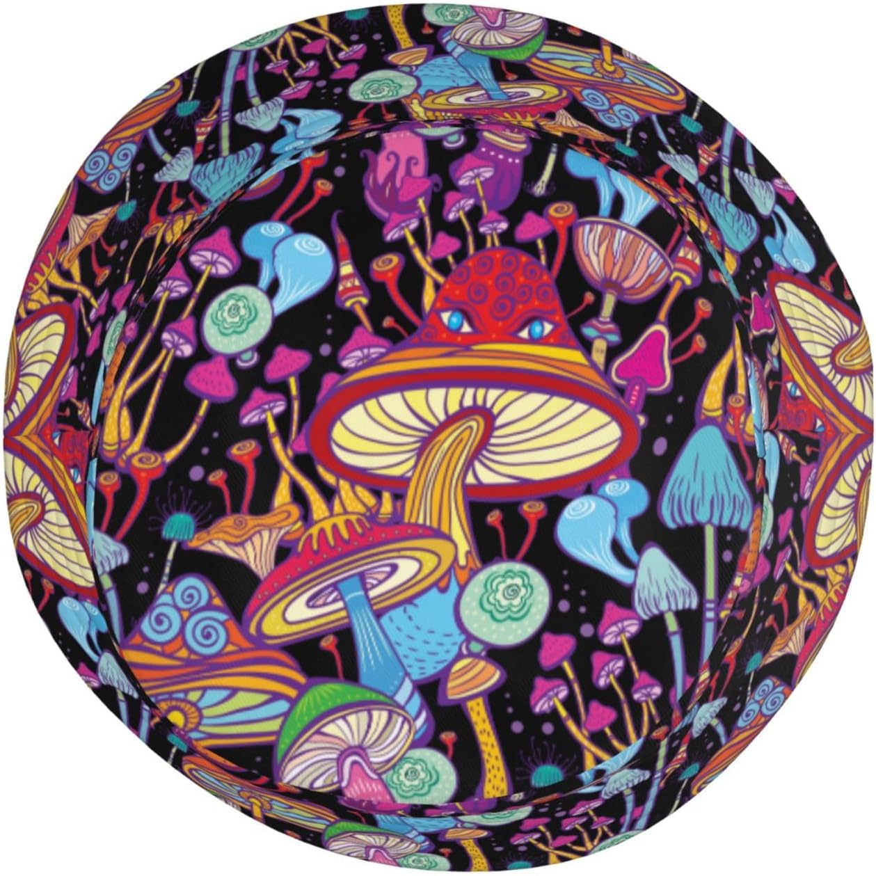 Mushrooms Skulls Cool Bucket Hat Beach Sun Hat Beach Fishing Hat for Men Women - Image 4