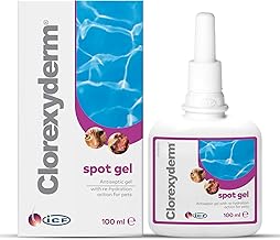 ICF Clorexyderm Spot Gel 100 ml – Gel Disinfettante e Idratante per Cani e Gatti – Adesione Prolungata per Zone Sensibili come Pliche, Zampe e Orecchie