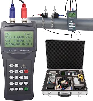 Ultrasonic Flow Meter TDS-100H Liquid Water Flow Control Meter Flowmeter Counter LCD Display S1/M2/TL-1 Clamp-on Transducers DN15-6000mm,Host-TL1