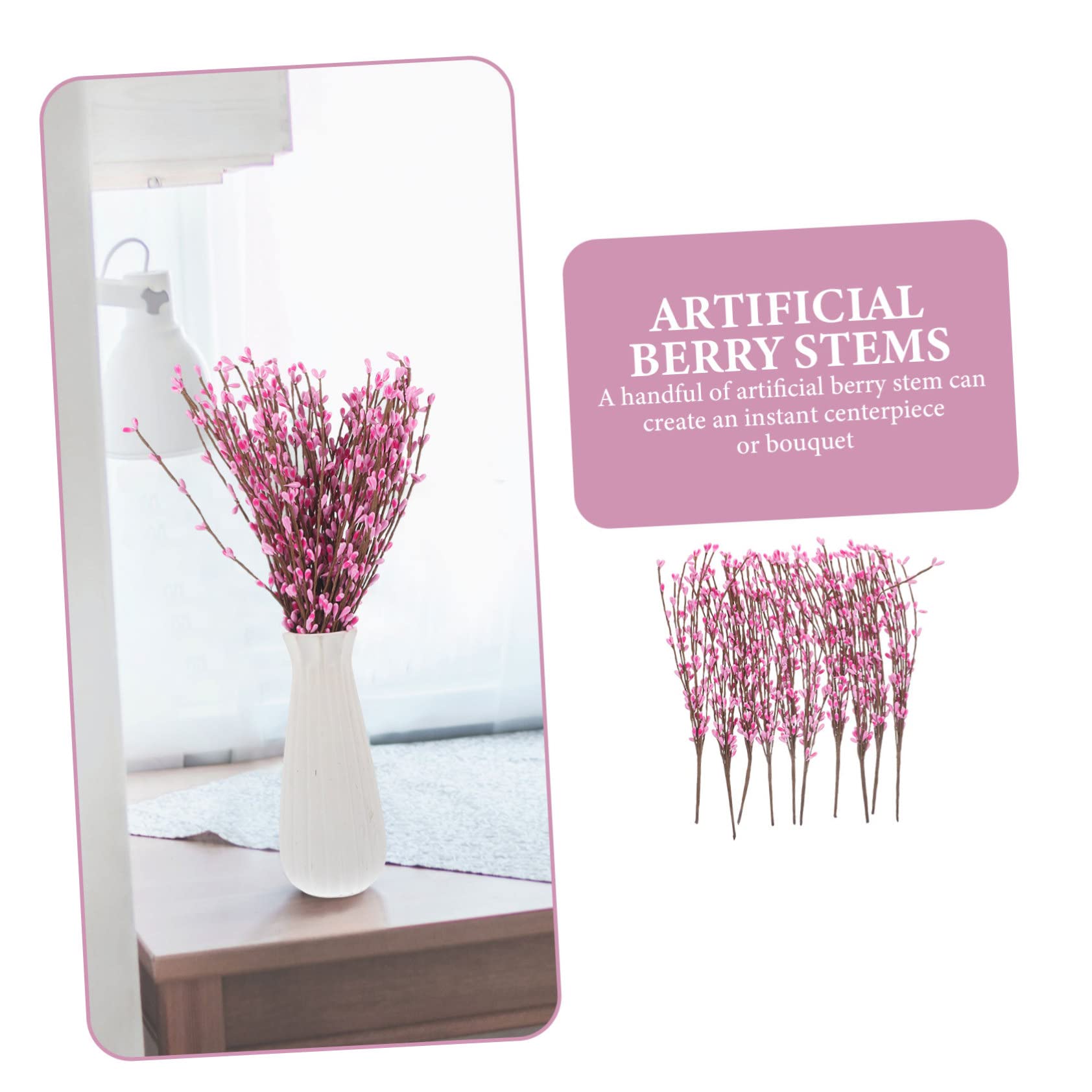 BESPORTBLE 10pezzi Rametti di Bacche Artificiali per Composizioni Floreali Centrotavola e Decorazioni Domestiche Design Raffinato e Facile da Usare