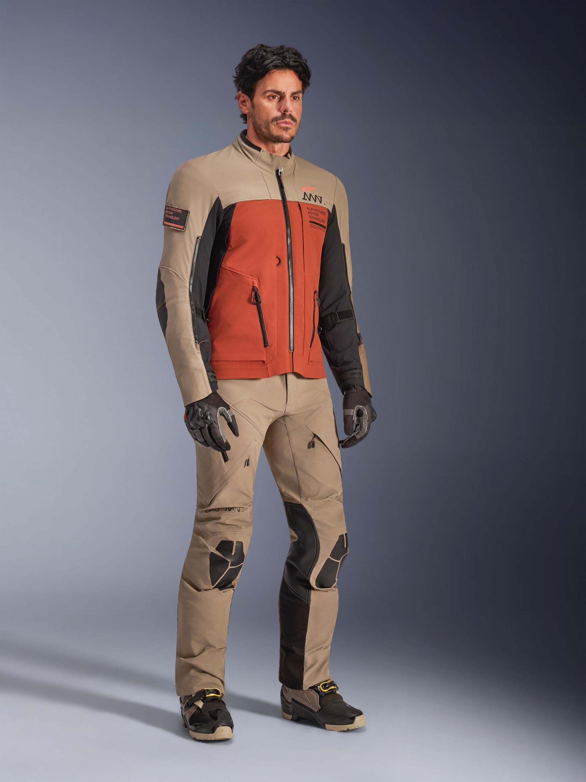 Alpinestars AMT-8 Stretch Drystar XF wodoodporna kurtka tekstylna motocyklowa, /brązowy/pomarańczowy, 2XL