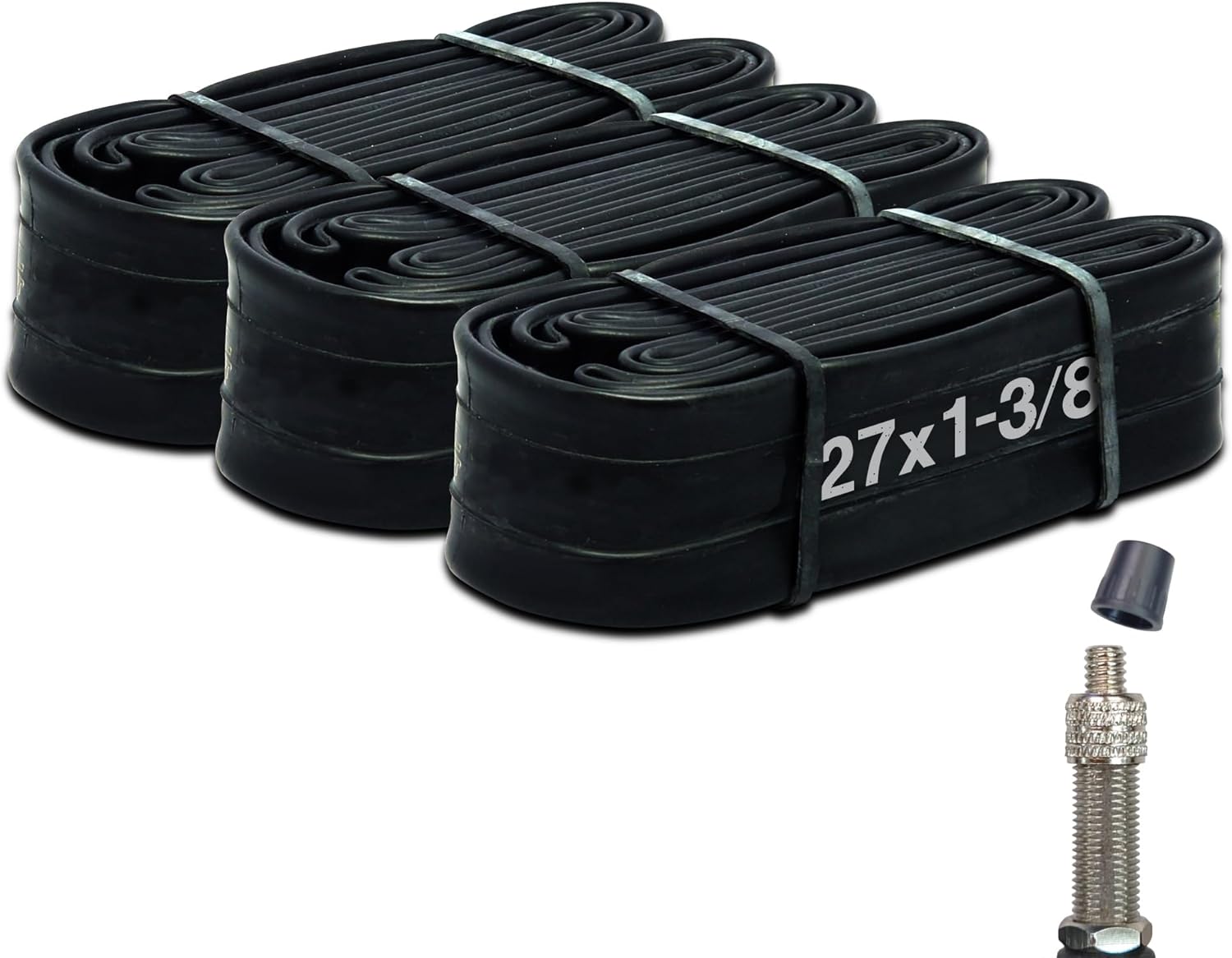 Shinko 64736 Bicycle Tubes, Set of 3, 27 inches (27 x 1-3/8 mm), Front and Rear Plus Spare Tubes, Bicycle Puncture Repair, Mamachari, Light Car, Electric Bicycle